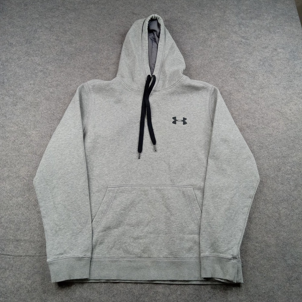 Under Armour Hoodie Mens Medium Gray ColdGear Fitted Fleece Pullover‎ Sweatshirt